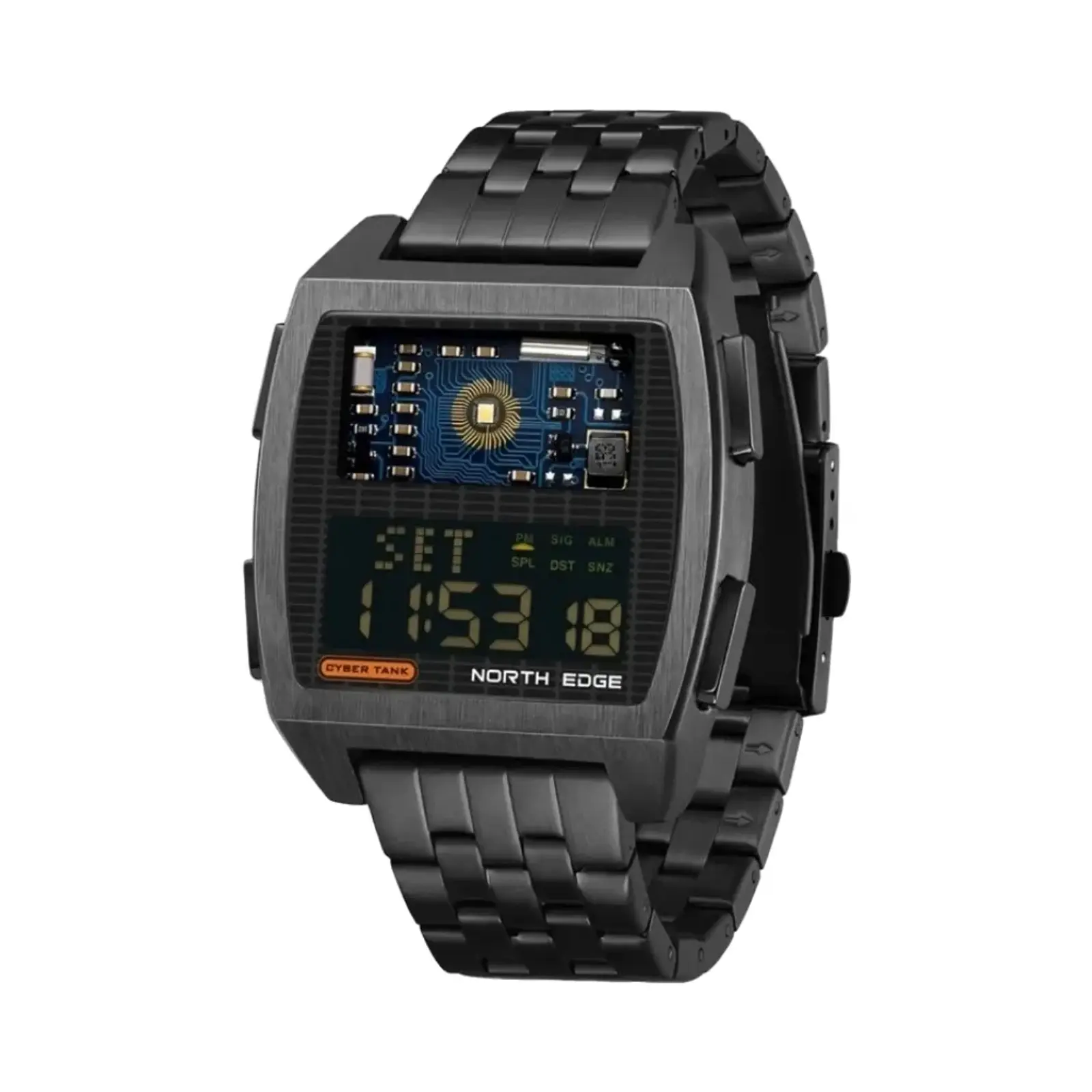ساعت هوشمند نورس اج 48mm CYBER TANK Stainless Steel Case with Stainless Steel Band - مشکی