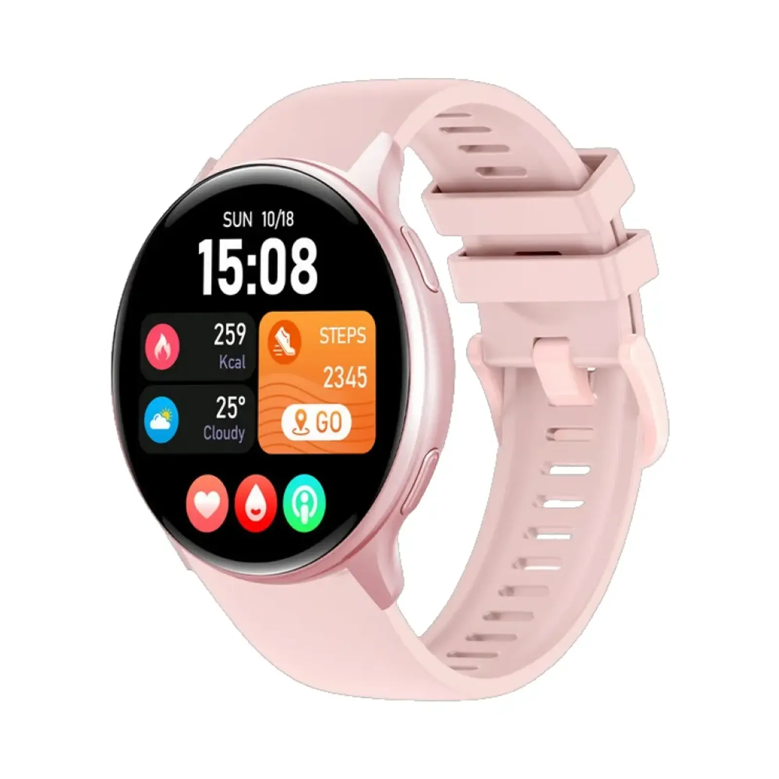 ساعت هوشمند والدوس 46mm VG53 pro Silicone Case with Silicone Band - صورتی