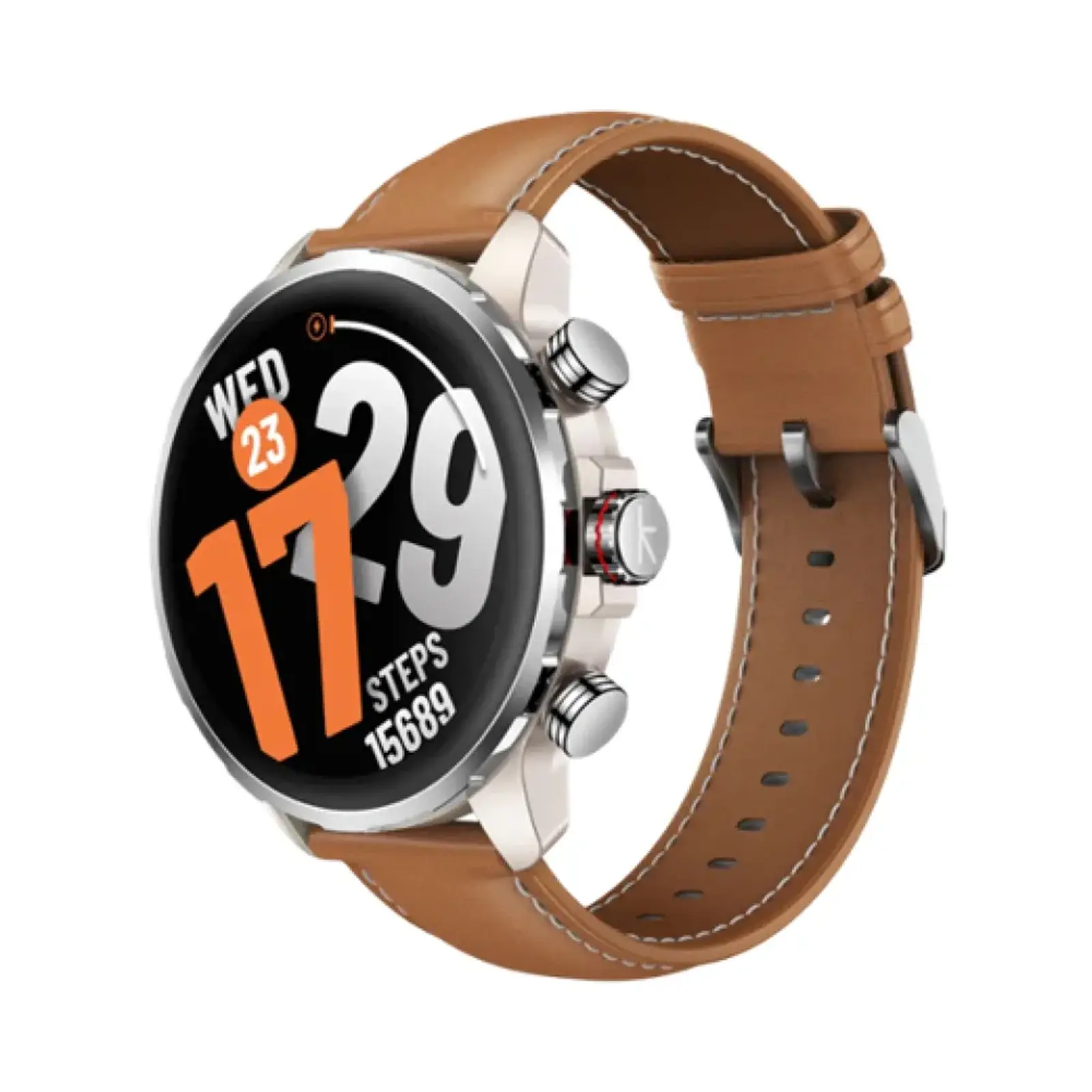 ساعت هوشمند کیسلکت 48mm KR 3 Metal and Plastic Case with Leather Band - مشکی