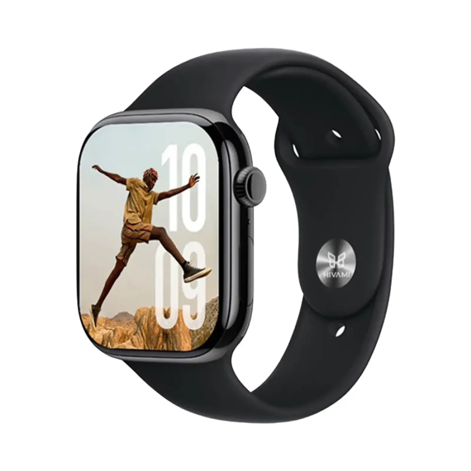 ساعت هوشمند هیوامی 46mm Basil Zinc Alloy Case with Silicone Band - مشکی
