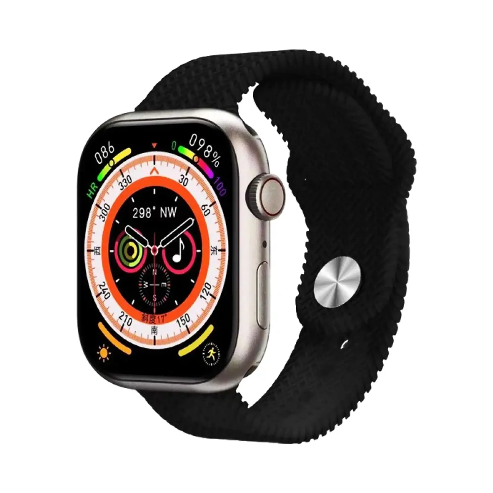 ساعت هوشمند کیکویر 45mm KW90 Max Metal Case with Silicone Band - مشکی