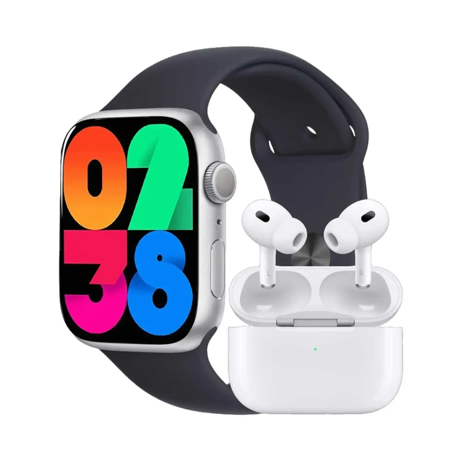 ساعت هوشمند ورنا W45 Max with Airpod pro Metal Case with Silicone Band