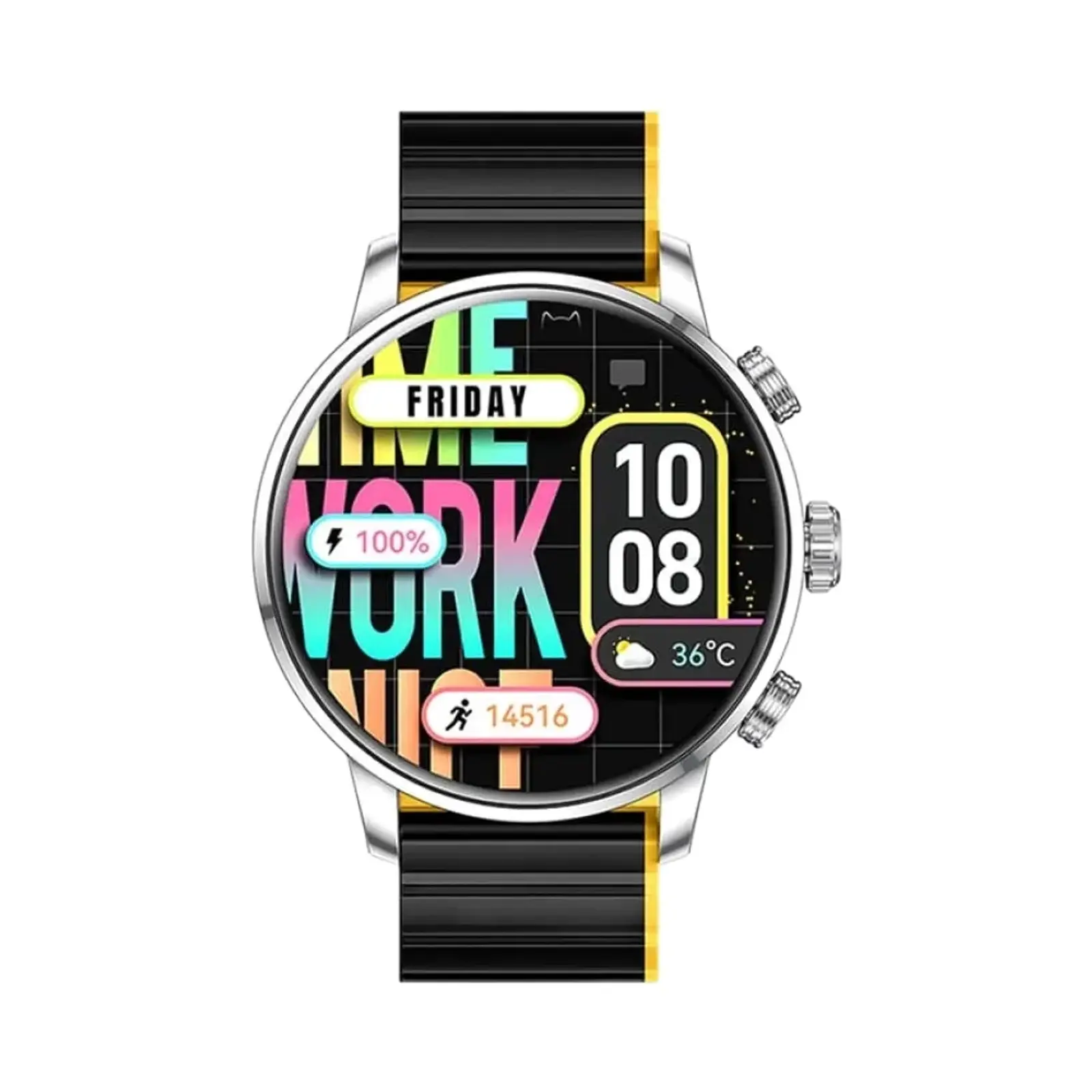 ساعت هوشمند کیسلکت APY OPTIMIZER KR 2 SAFE ERGONOMIC Metal Case with Silicone Band - مشکی
