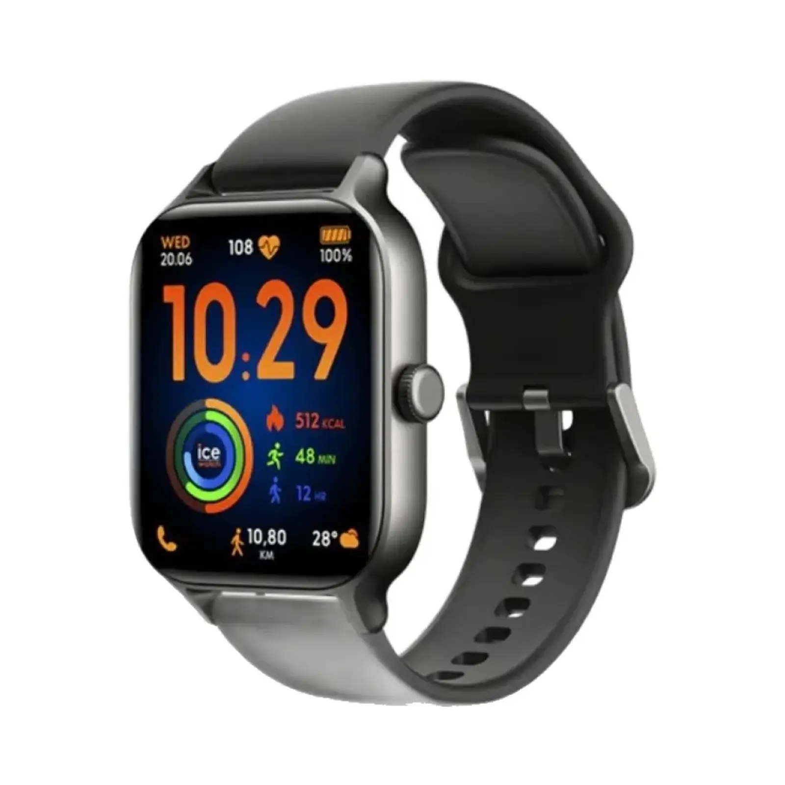 ساعت هوشمند آیس واچ 40mm 025279 Polycarbonate Case with Silicone Band - مشکی