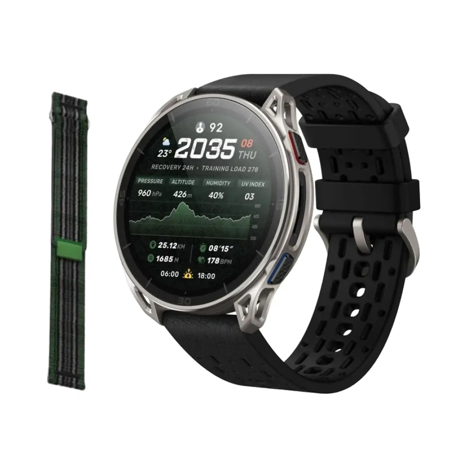 ساعت هوشمند امیزفیت 47mm Cheetah 2 Ultra Titanium Case with Silicone Band - تیتانیومی