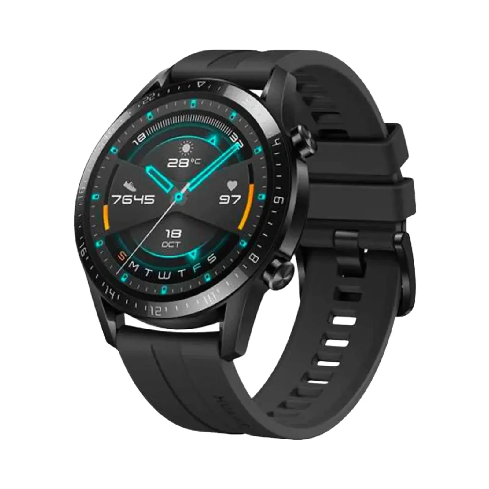 ساعت هوشمند هوآوی WATCH GT 2 LTN-B19 46 mm Metal Case with Rubber Band - مشکی