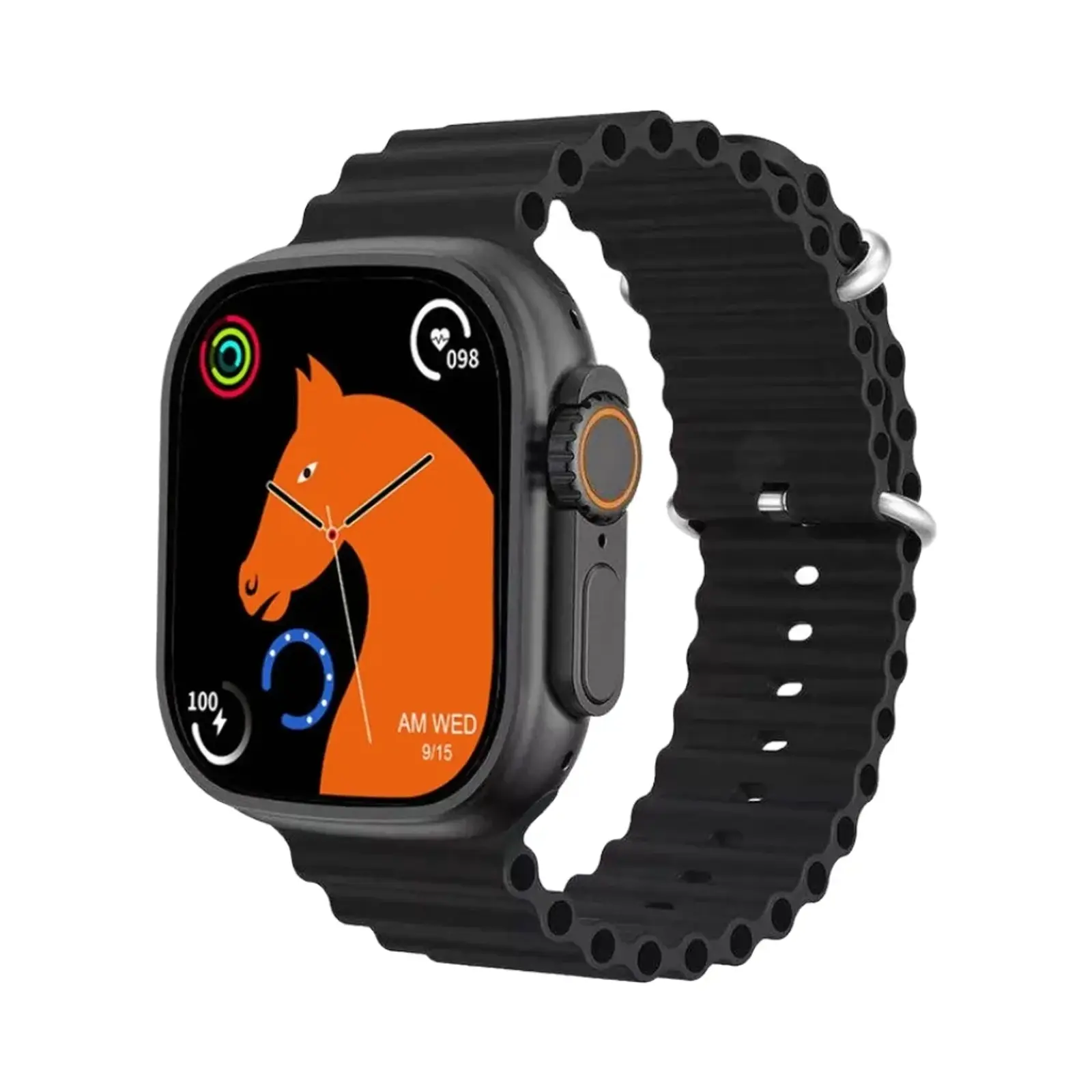 ساعت هوشمند پاجی T900 Ultra Newpack Stainless Steel Case with Silicone Band - مشکی