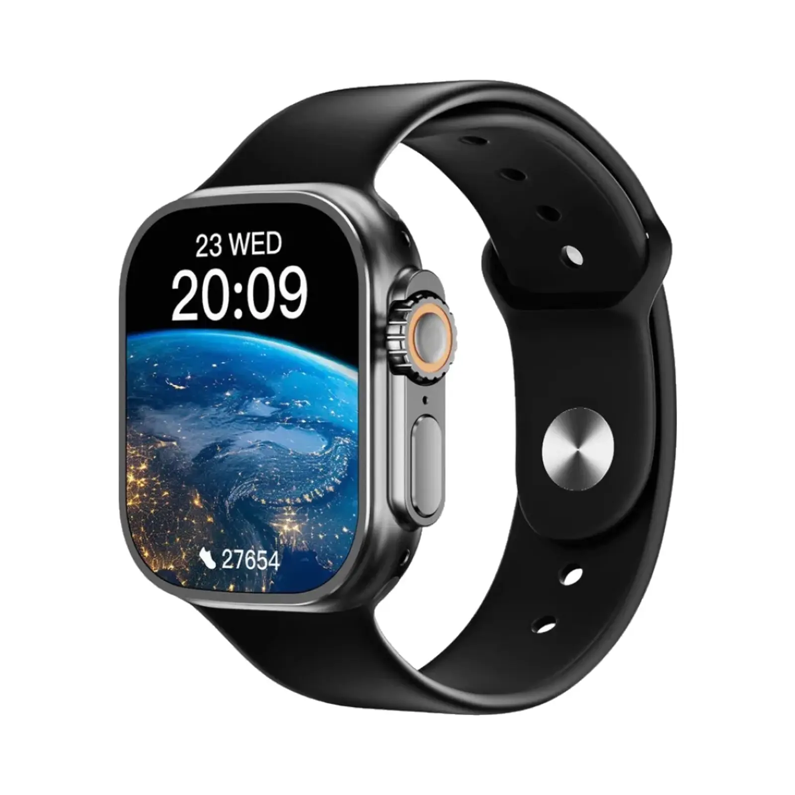 ساعت هوشمند دبلیو اِس WS10-2 ULTRA Metal Case with Silicone Band - مشکی
