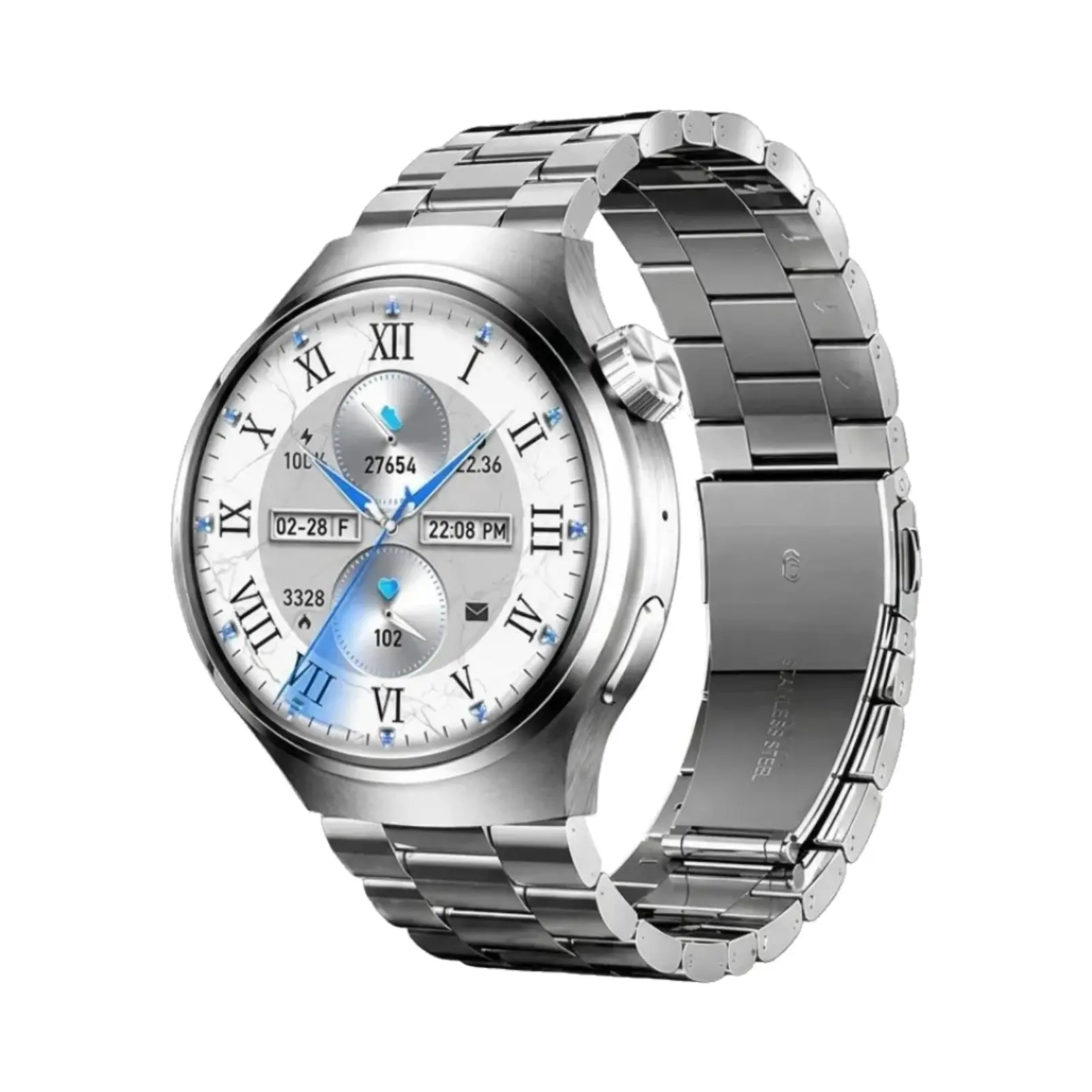 ساعت هوشمند میکروسل 38mm Mc1085 Metal Case with Metal Band - نقره ای