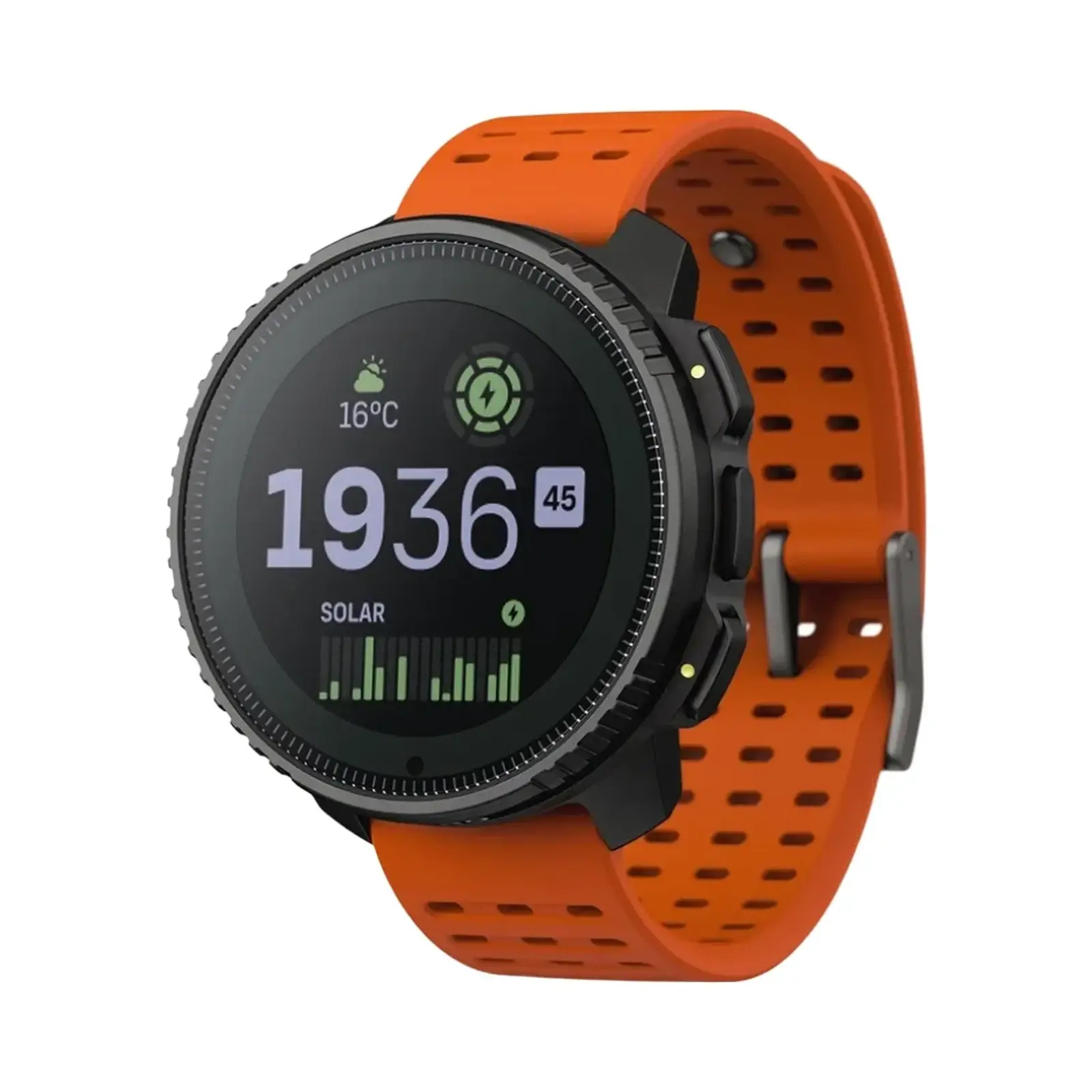 ساعت هوشمند سونتو 49mm Vertical Solar کد SS050987000 Stainless Steel Case with Silicone Band - نارنجی