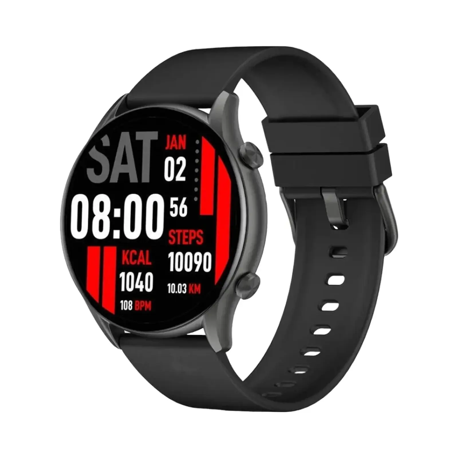 ساعت هوشمند کیسلکت Smart Calling Watch Kr Metal Case with Silicone Band - مشکی
