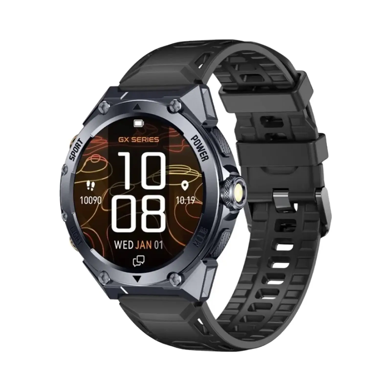 ساعت هوشمند گلوریمی 52mm GX Running Zinc Alloy Case with Silicone Band - خاکستری