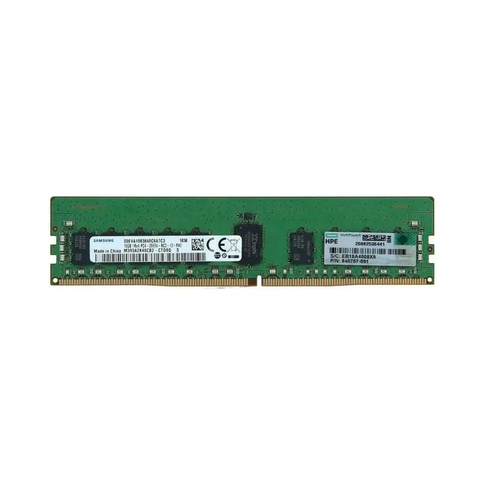 رم سرور اچ پی HPE DIMM DDR4 16GB 2666MHz Single Rank x4 Registered - 815098-B21