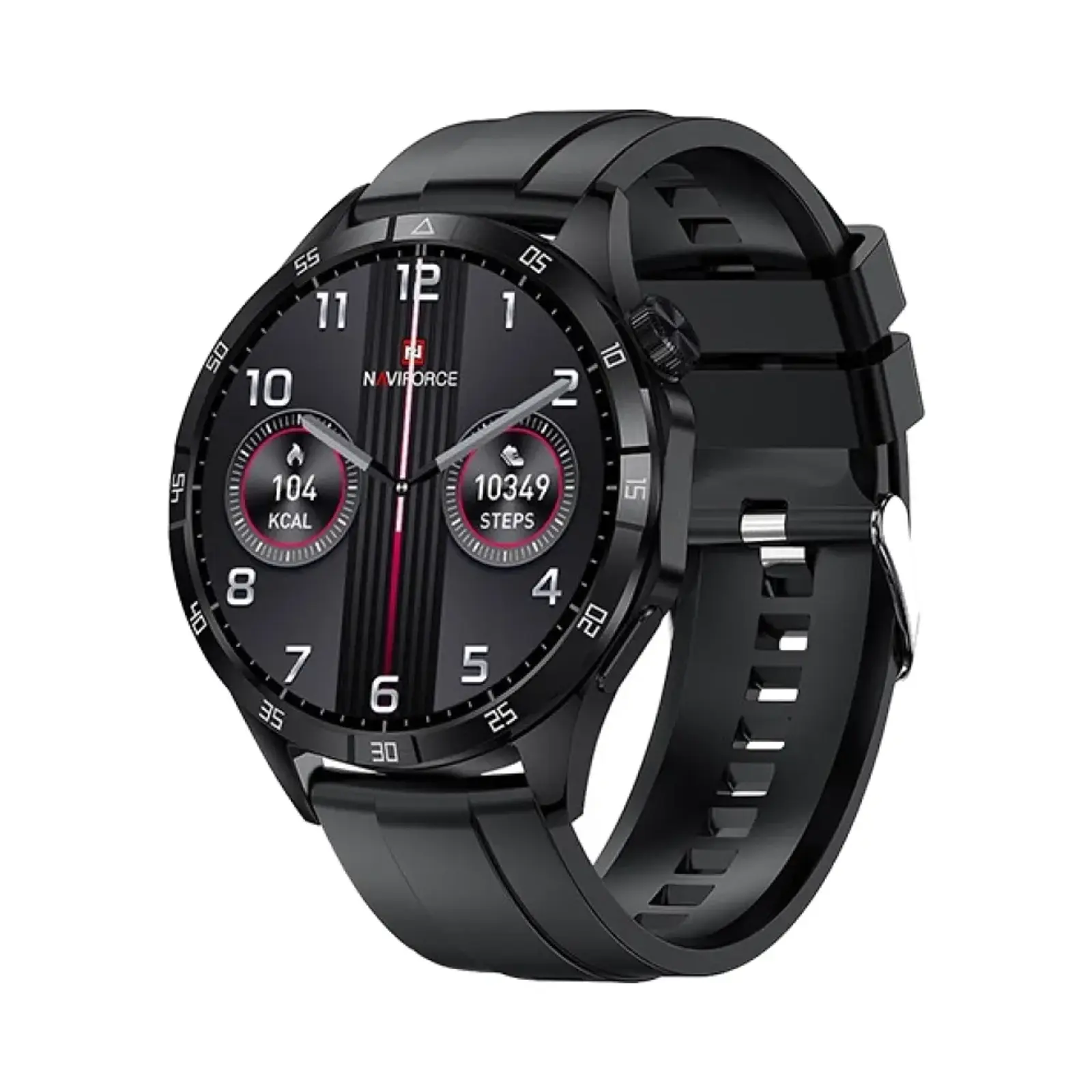 ساعت هوشمند نیوی فورس NT12 B/B Metal Case with Silicone Band - مشکی