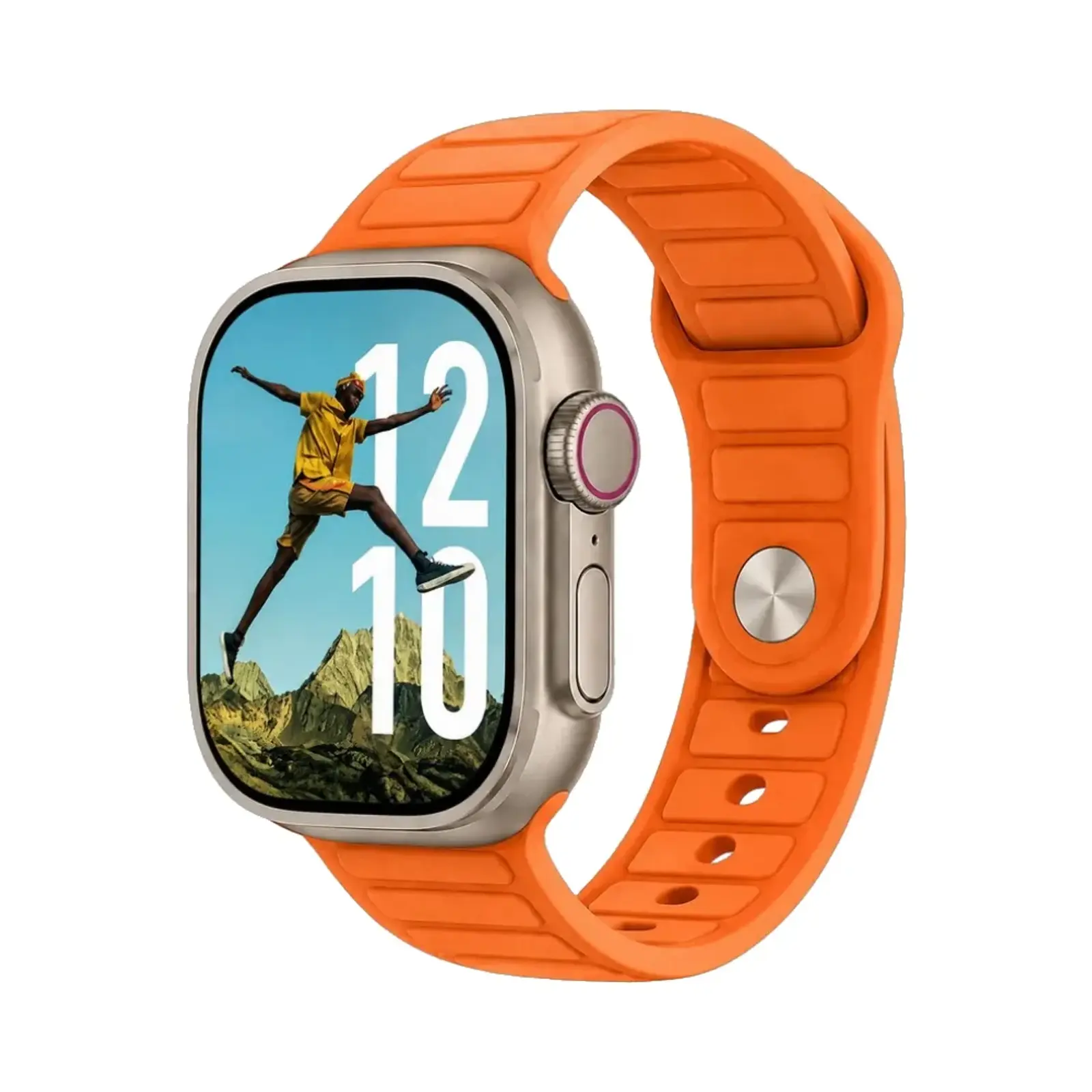 ساعت هوشمند زد تی 49mm Seven Plus One 7+1 Metal and Plastic Case with Silicone Band - نقره ای