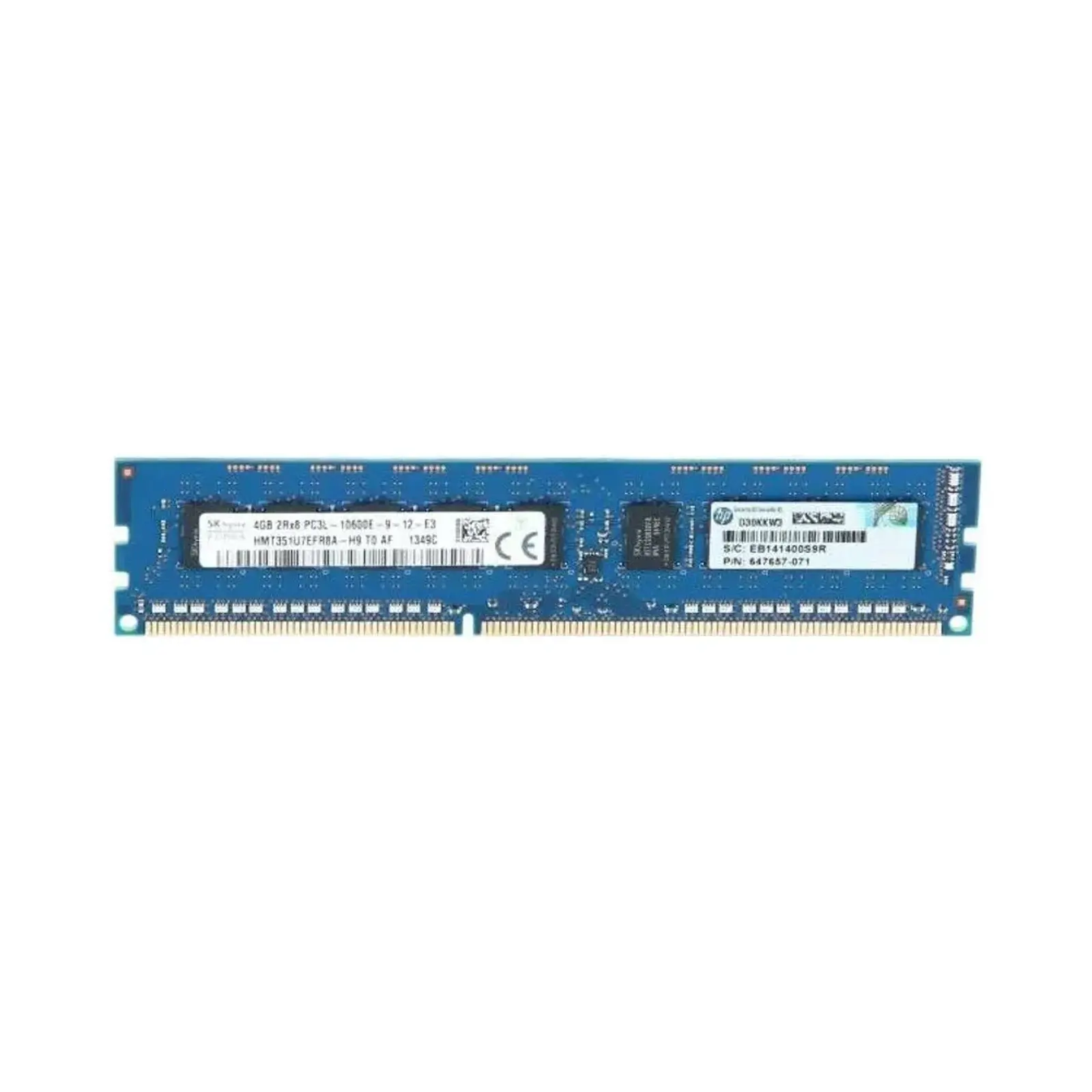 رم سرور اچ پی HPE DIMM DDR3 4GB 10600MHz Dual Rank x8 Unbuffered - 647907-B21